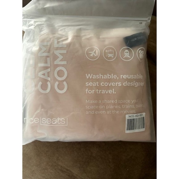 Nice Seats Blush Airplane Seat Cover with Drawstring Bag NWT - Picture 3 of 4